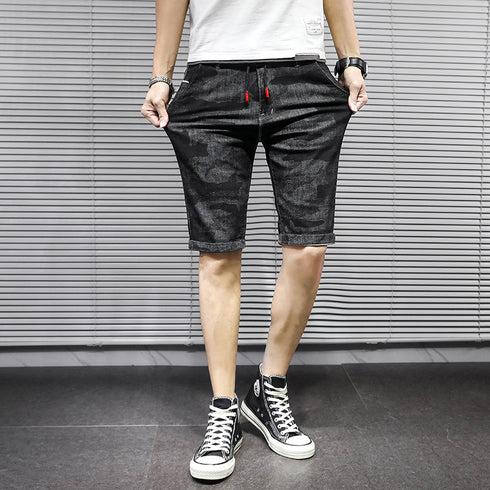 Men's Camouflage Relaxed Casual Urban Jean Denim Shorts