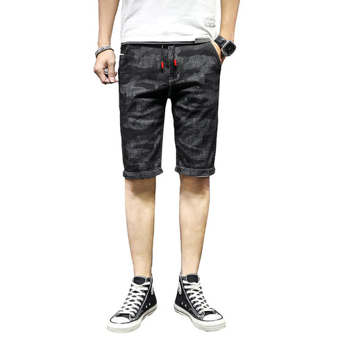 Men's Camouflage Relaxed Casual Urban Jean Denim Shorts