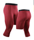 Men's Capri One Leg Compression Tights Pants for Basketball
