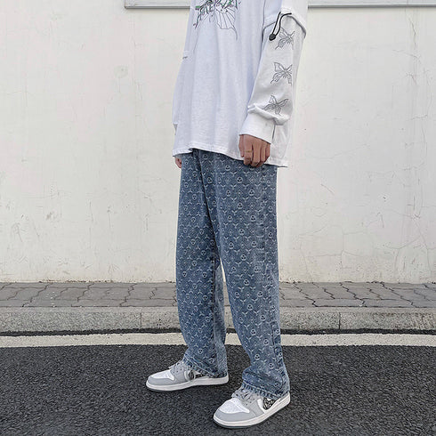 Men's Cashew Nut Casual Relaxed Stylish Straight Fit Denim Jeans