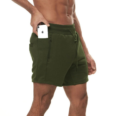 Men's Casual Bodybuilding Training Fitness Cotton Shorts