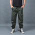Men's Casual Cargo Pants with Elastic Waistband