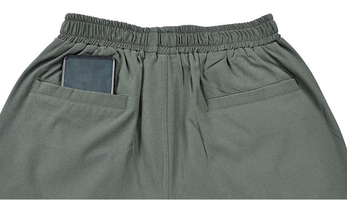Men's Casual Cargo Pants with Elastic Waistband