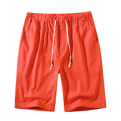 Men's Casual Classic Elastic Waist Shorts with Drawstring