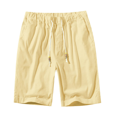 Men's Casual Classic Elastic Waist Shorts with Drawstring