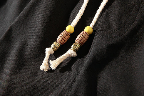 Men's Casual Classic Elastic Waist Shorts with Drawstring