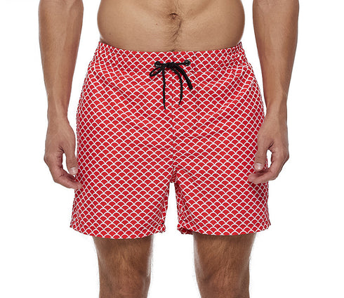 Men's Casual Classic Fit Water Resistant Swim Board Shorts
