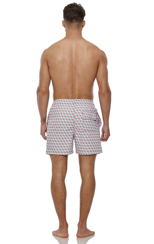 Men's Casual Classic Fit Water Resistant Swim Board Shorts
