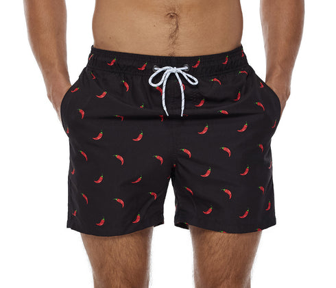 Men's Casual Classic Fit Water Resistant Swim Board Shorts