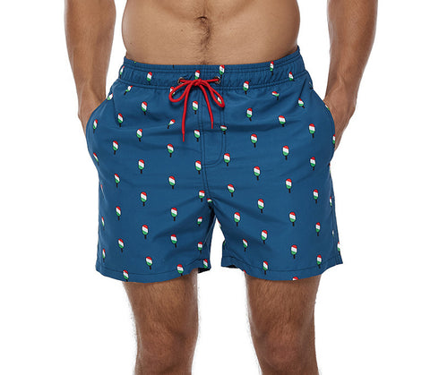 Men's Casual Classic Fit Water Resistant Swim Board Shorts