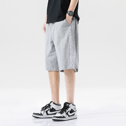 Men's Casual Cotton Athletic Fitness Drawstring Shorts