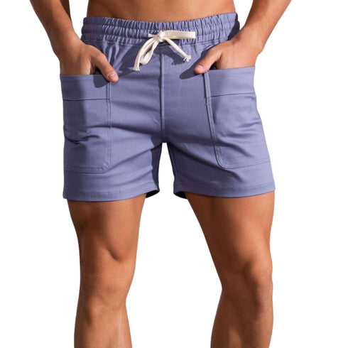 Men's Casual Cotton Jogging Shorts with Pockets