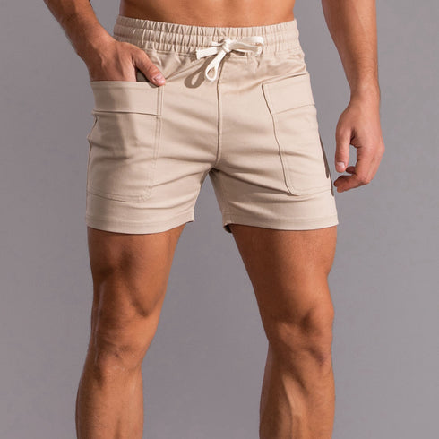 Men's Casual Cotton Jogging Shorts with Pockets