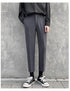 Men's Casual Cropped Ankle-Length Dress Pants