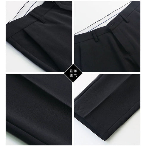 Men's Casual Cropped Ankle-Length Dress Pants