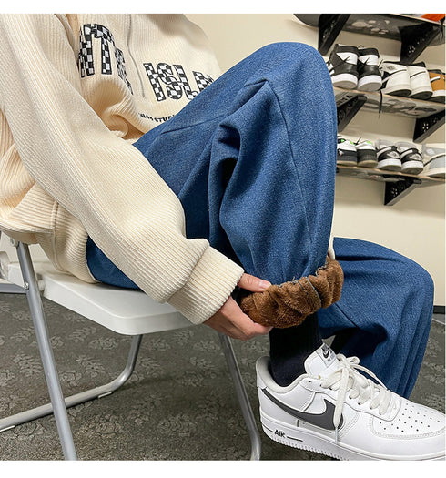 Men's Casual Drawstring Jogger Straight Leg Athletic Pants