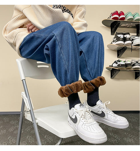 Men's Casual Drawstring Jogger Straight Leg Athletic Pants