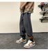 Men's Casual Drawstring Jogger Straight Leg Athletic Pants