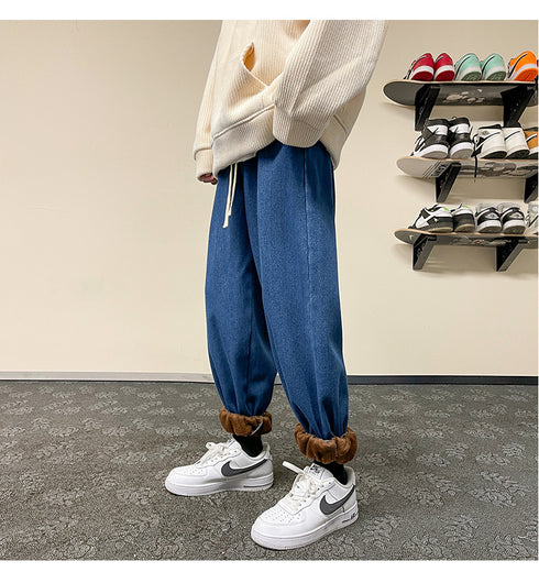 Men's Casual Drawstring Jogger Straight Leg Athletic Pants