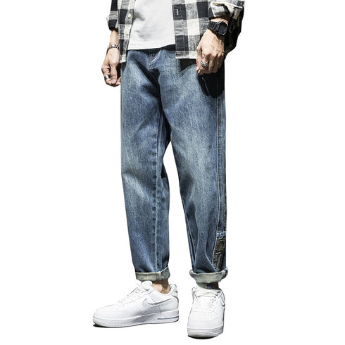 Men's Casual Harem Jogger Jeans Denim Pants