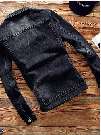 Men's Plus Size Slim Fit Casual Long Sleeve Button Denim Jackets