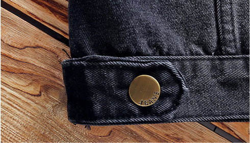 Men's Plus Size Slim Fit Casual Long Sleeve Button Denim Jackets