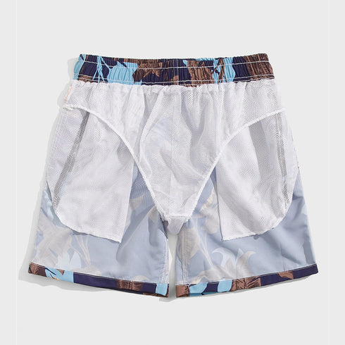 Men's Casual Loose Quick Dry Drawstring Swim Trunks