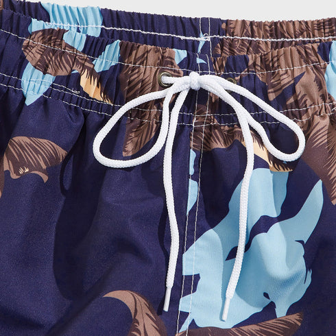 Men's Casual Loose Quick Dry Drawstring Swim Trunks