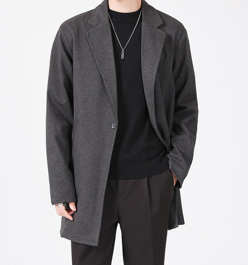 Men's Casual One Button Plus Size Suit Jacket for Daily