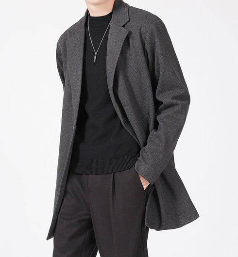 Men's Casual One Button Plus Size Suit Jacket for Daily