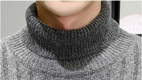 Men's Casual Plus Size Long Sleeve Turtleneck Pullover Sweaters