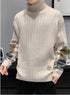 Men's Casual Plus Size Long Sleeve Turtleneck Pullover Sweaters