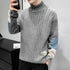 Men's Casual Plus Size Long Sleeve Turtleneck Pullover Sweaters
