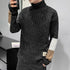 Men's Casual Plus Size Long Sleeve Turtleneck Pullover Sweaters