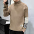 Men's Casual Plus Size Long Sleeve Turtleneck Pullover Sweaters