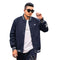 Men's Casual Plus Size Warm Padded Baseball Jacket