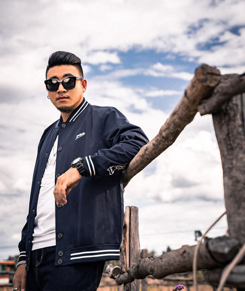 Men's Casual Plus Size Warm Padded Baseball Jacket