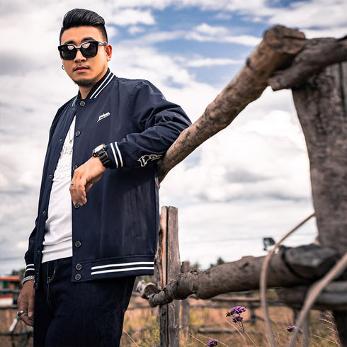 Men's Casual Plus Size Warm Padded Baseball Jacket