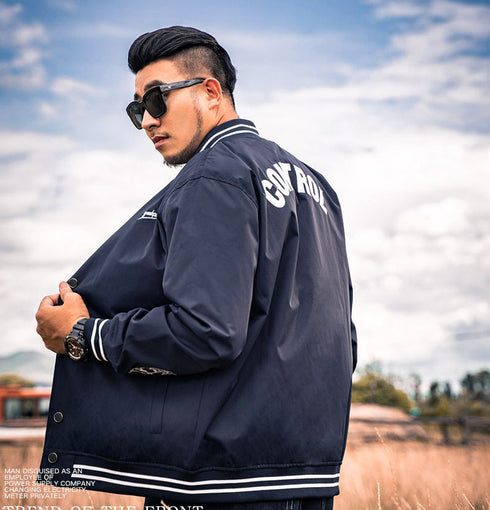 Men's Casual Plus Size Warm Padded Baseball Jacket