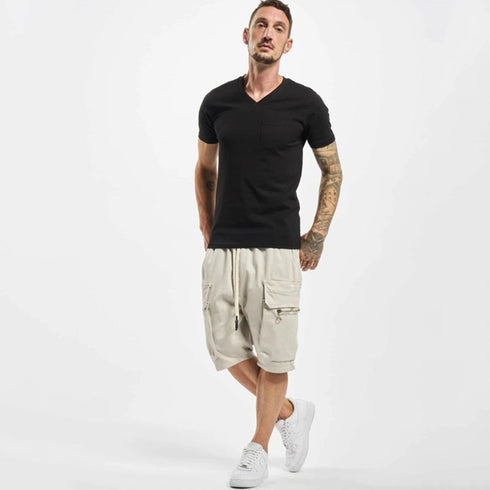 Men's Casual Relaxed Fit Elastic Waist Cargo Shorts