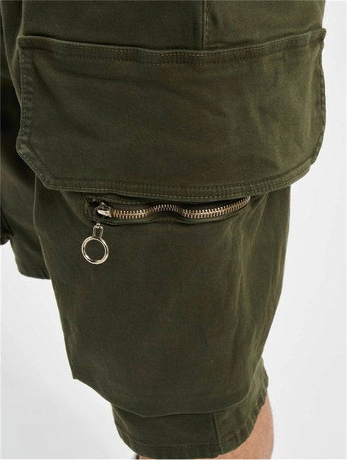 Men's Casual Relaxed Fit Elastic Waist Cargo Shorts