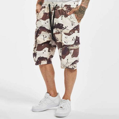 Men's Casual Relaxed Fit Elastic Waist Cargo Shorts