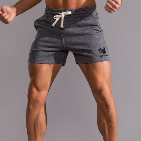 Men's Casual Running Fitness Shorts with Embroidery