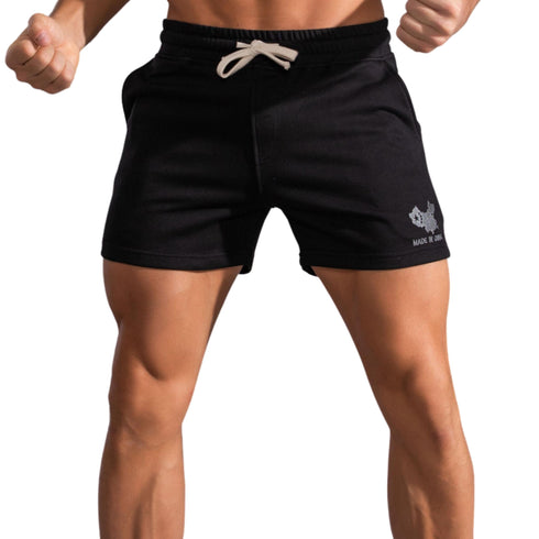 Men's Casual Running Fitness Shorts with Embroidery