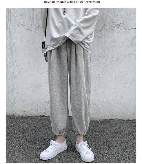 Men's Casual Sport Drawstring Plus Size Fleece Jogger Trousers