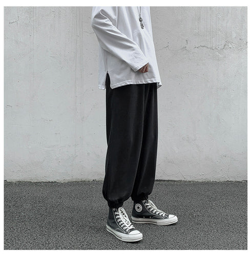 Men's Casual Sport Drawstring Plus Size Fleece Jogger Trousers