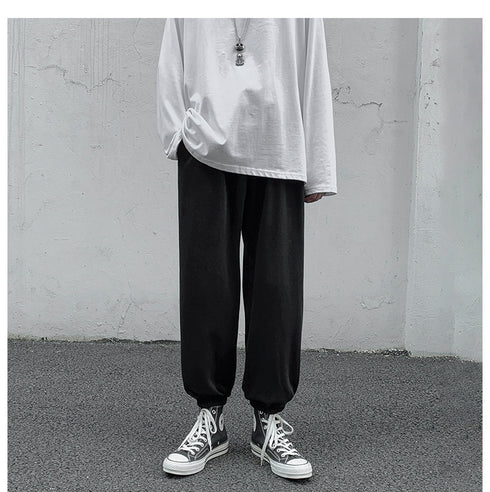 Men's Casual Sport Drawstring Plus Size Fleece Jogger Trousers