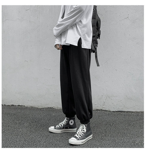 Men's Casual Sport Drawstring Plus Size Fleece Jogger Trousers