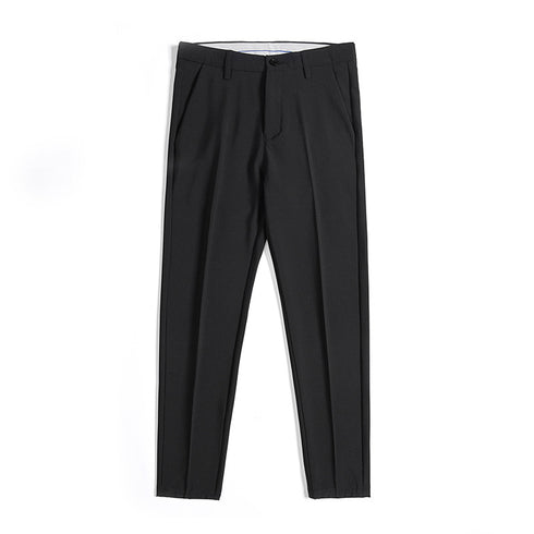 Men's Casual Straight Fit Pleat-Front Dress Pants