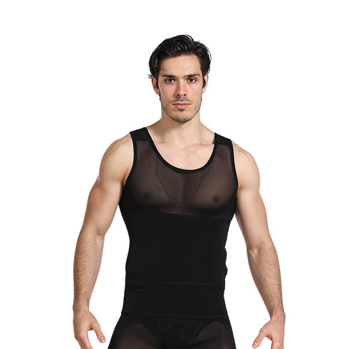 Men's Chest Abdomen Compression Tank Top Undershirt